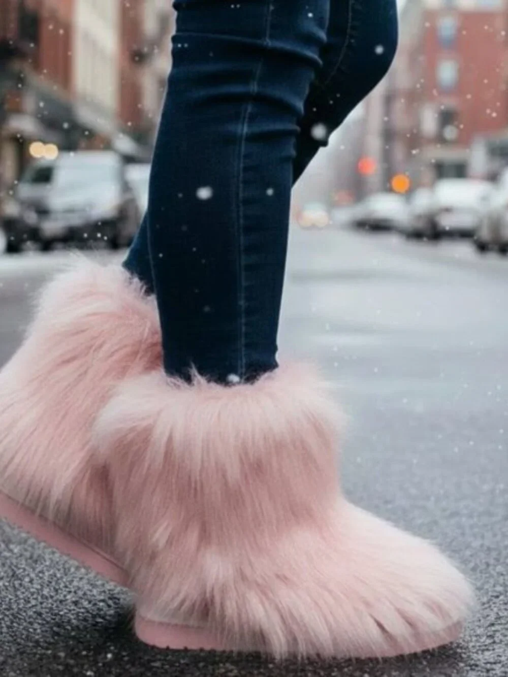 Bearpaw Sasha Pink Fur Wool Sheepskin Fur Boho Sherpa Chewbacca Boots 8 NEW